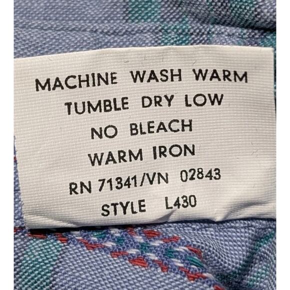 Vintage L.L. Bean Portugal Plaid Button Down Shirt Men’s Large 100% Cotton LS - Picture 6 of 9